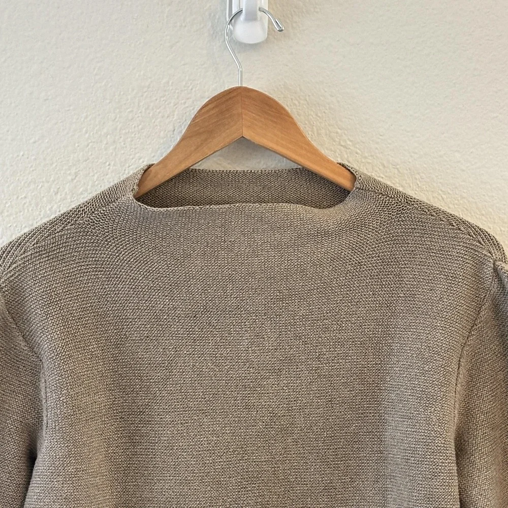 Peruvian‎ Connection Pima Cotton Sweater Womens XL Beige Boat Neck Minimalist